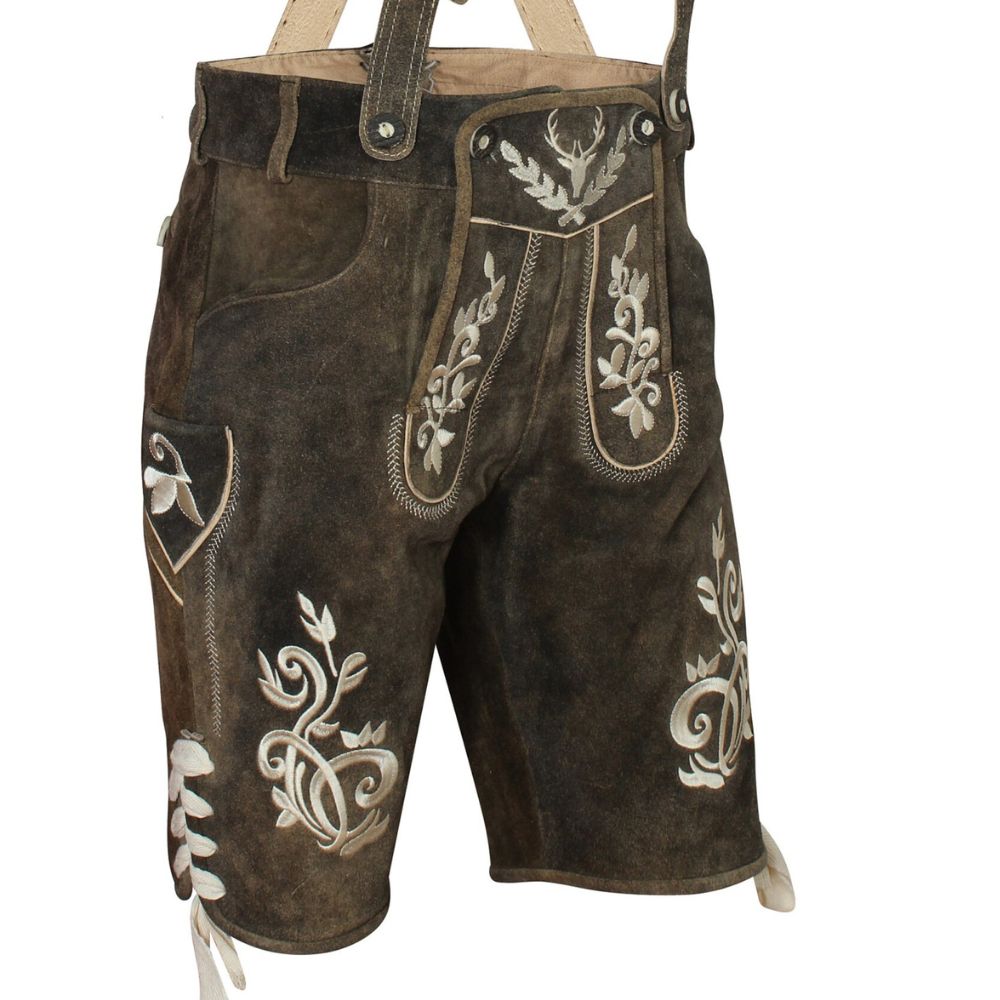 Traditional German Lederhosen Lowa in Brown