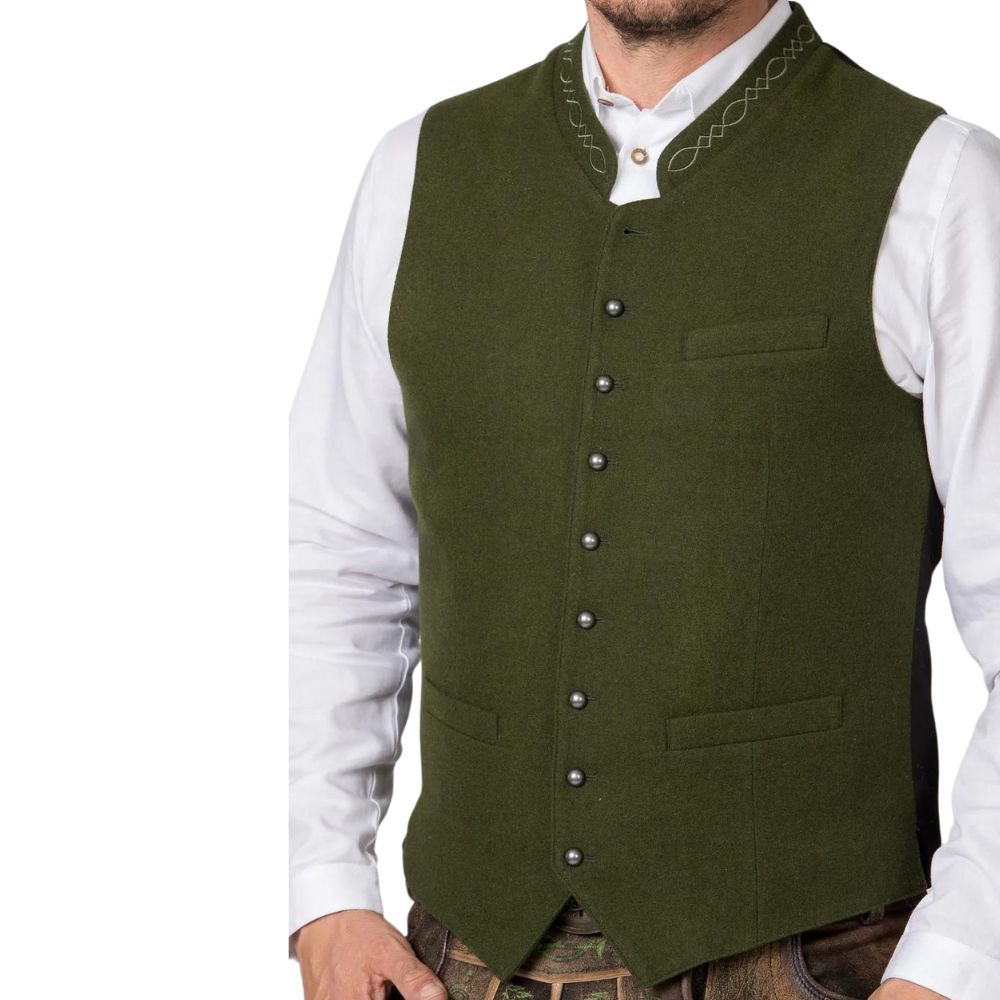 Authentic Green Lederhosen Vest 