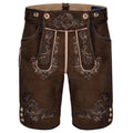 Bavarian Lederhosen Short Goatskin Louis Chocolate Brown