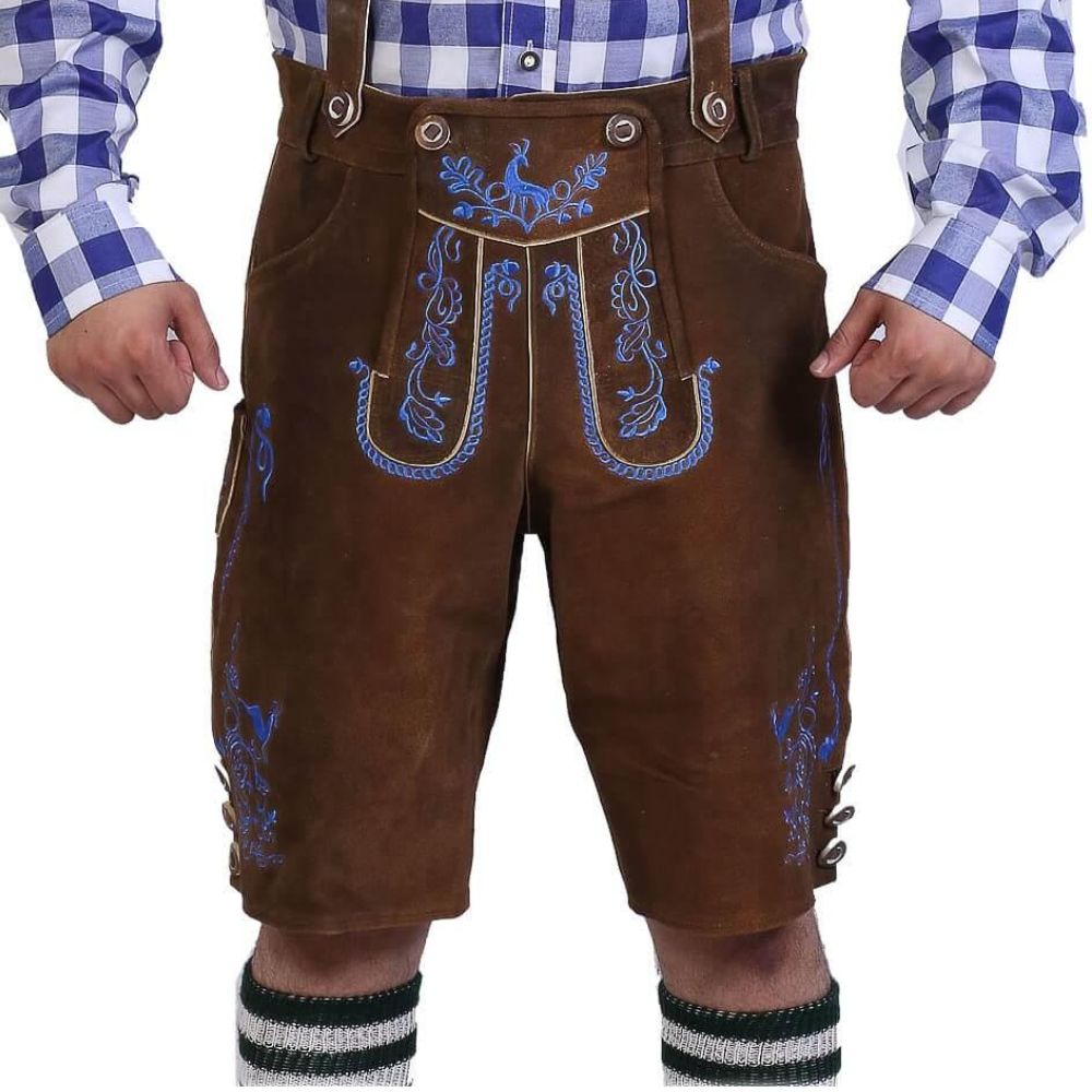 Bavarian Men Lederhosen Delaware in Brown 2024