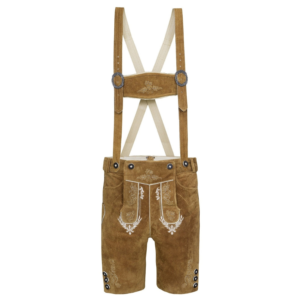 Short Traditional Lederhosen Light Brown