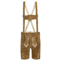 Camel Brown Traditional Lederhosen Outfir for Men
