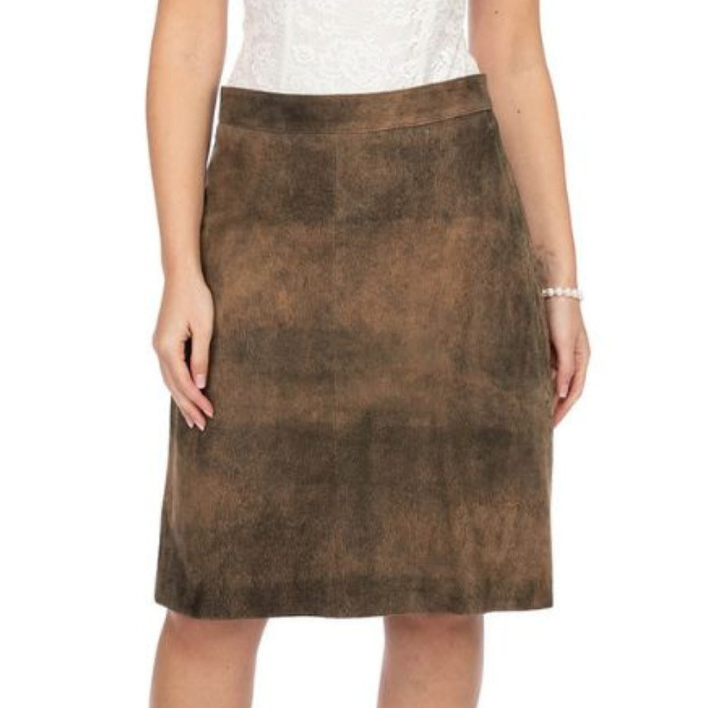 Classic Oktoberfest Lederhosen Skirt in Brown