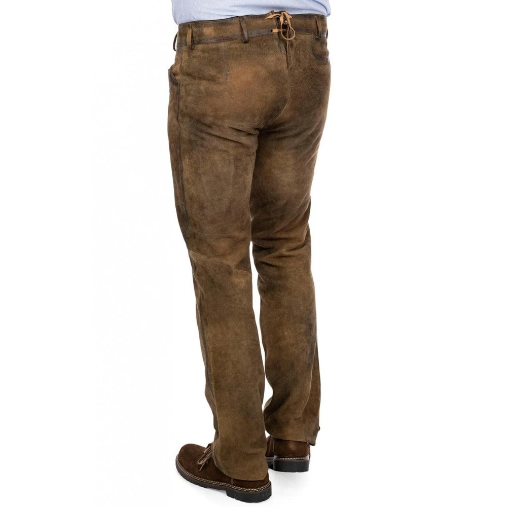 Full-length men's Lederhosen Brown