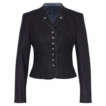 Modern Dirndl Cropped Wool Jacket