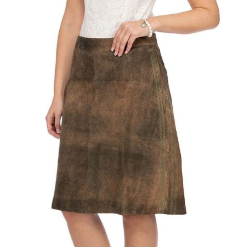 Classic Oktoberfest Lederhosen Skirt in Brown