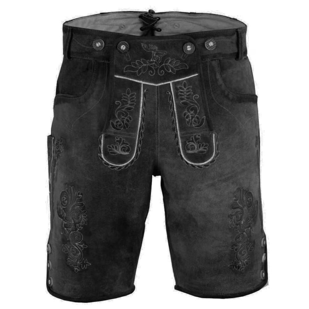 Suede Leather Authentic Lederhosen Trachten Shorts