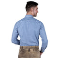 blue pleated lederhosen shirts