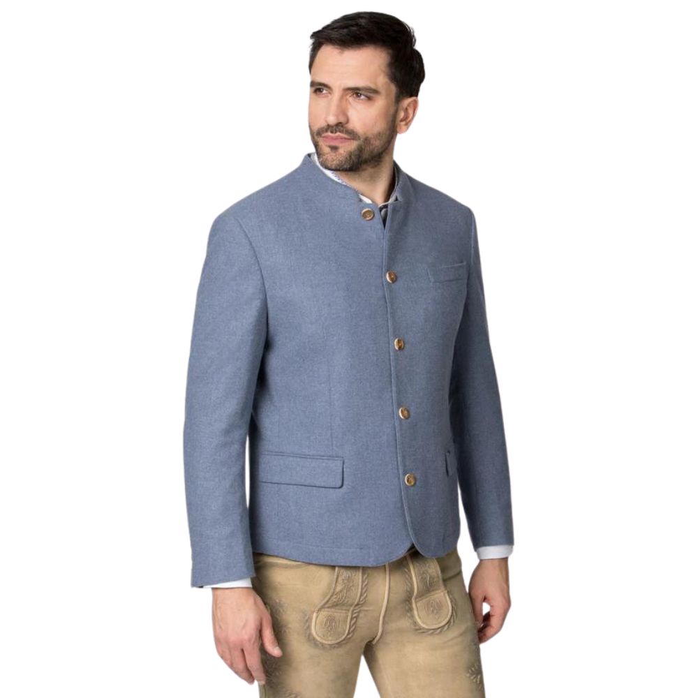 Blue Traditional Jacket Classics – Mottled Loden Fabric